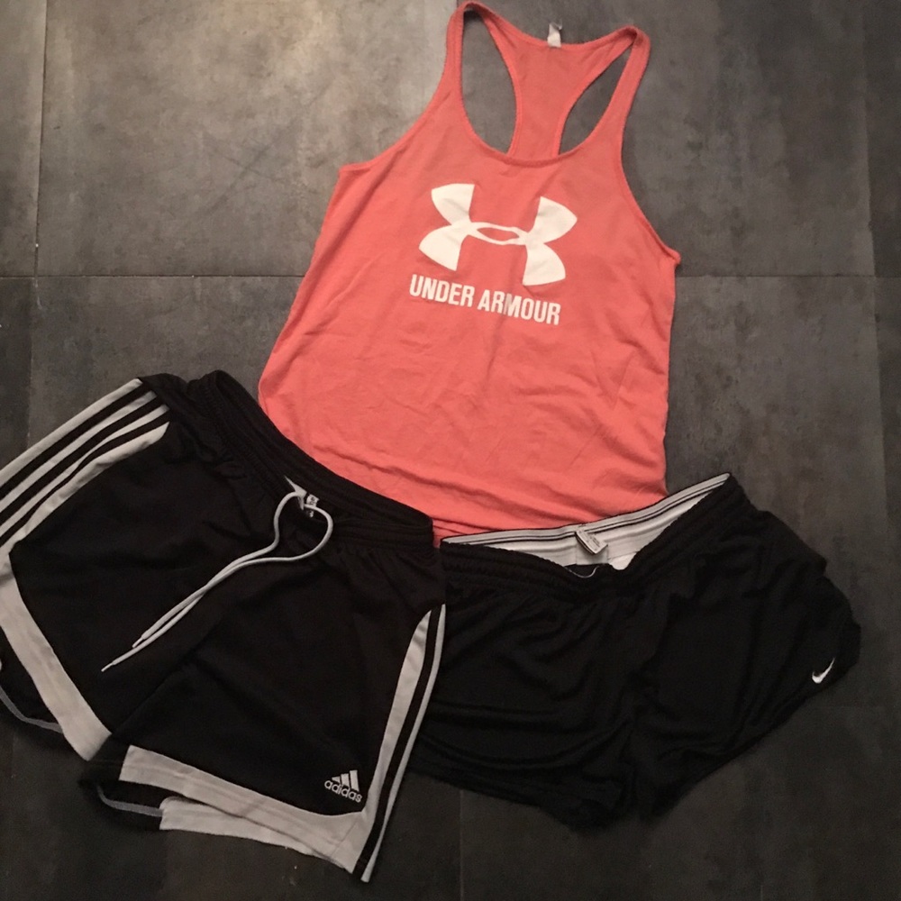Under armor Nike and Adidas exercise lot